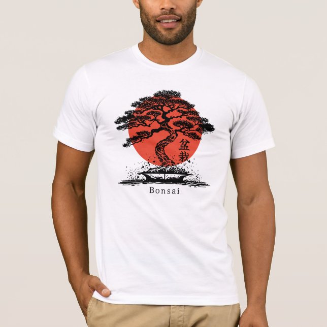 Bonsai Japansk Kanji-Personlig T Shirt (Framsida)