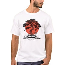 Bonsai Japanska Kanji Personlig T-Shirt