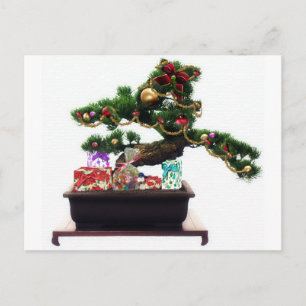 Bonsai Julgran Helg Vykort