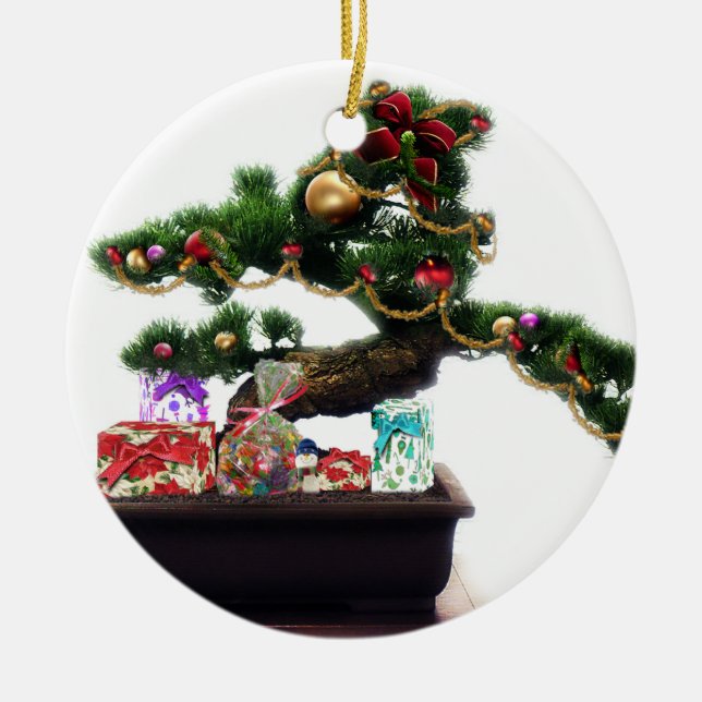 Bonsai Julgran Julgransprydnad Keramik (Framsidan)