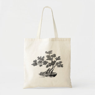 Bonsai - kinesiska Stil - svarta och vita Tygkasse