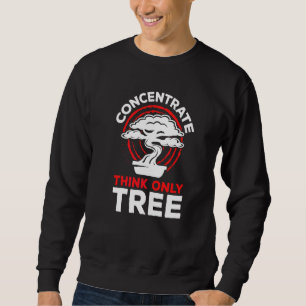 Bonsai Koncentrat Tänk Endast Träd Feng Shui Entus Lång Ärmad Tröja