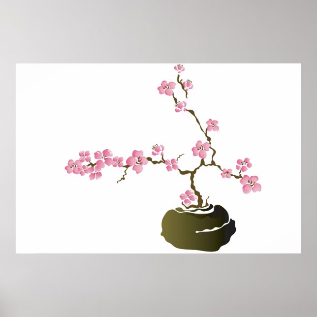 Bonsai körsbär träd Poster (Framsidan)