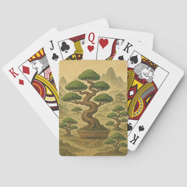 Bonsai Landskap Casinokort (Baksidan)