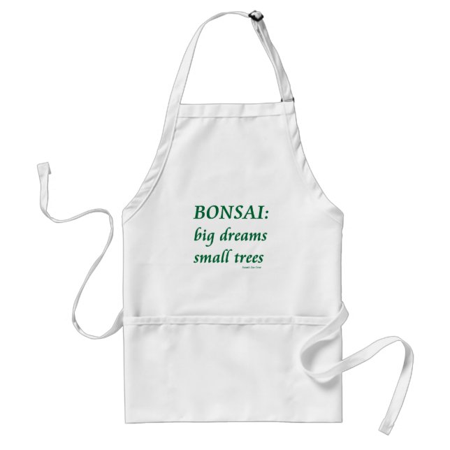 Bonsai liten träddesign för stora drömmar förkläde (Framsidan)