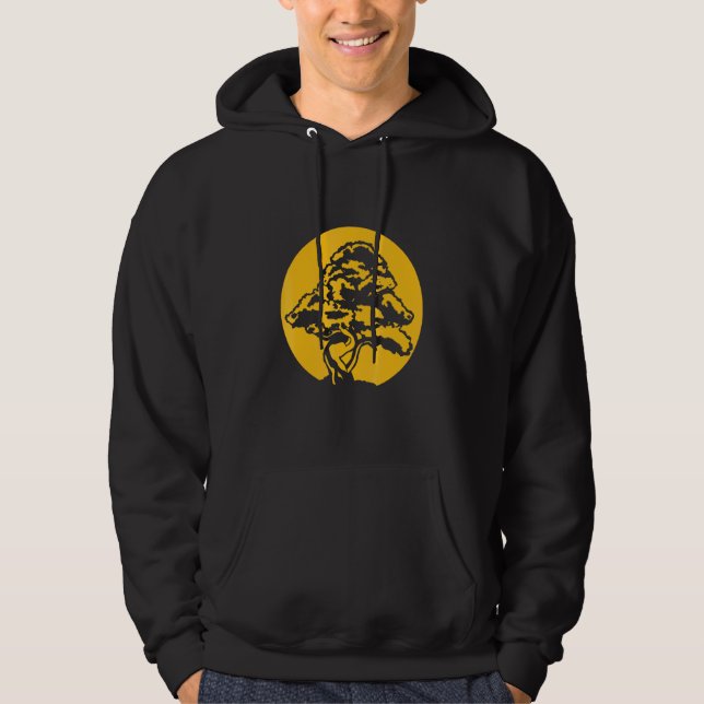 Bonsai med solnedgång hoodie (Framsida)
