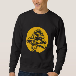 Bonsai med solnedgång lång ärmad tröja