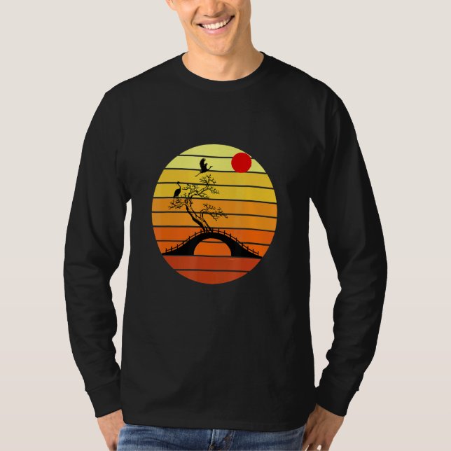 Bonsai och sunset t shirt (Framsida)