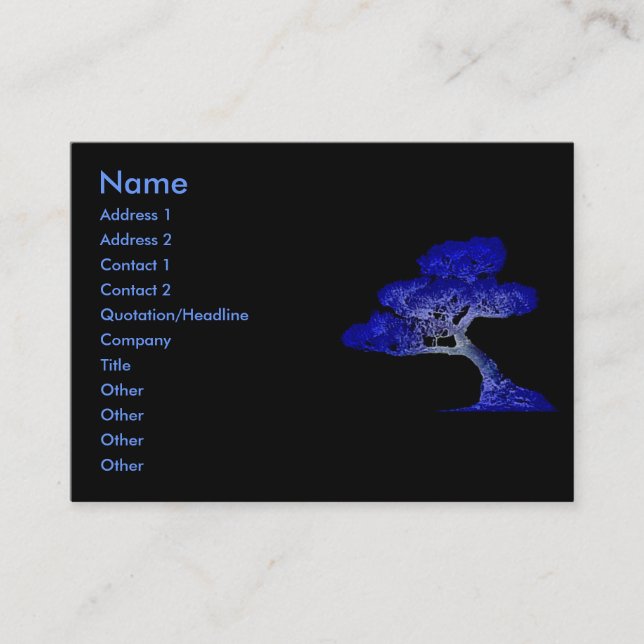 Bonsai-profilkort Visitkort (Framsida)