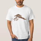 Bonsai silhouette, halv-kaskaden stil (brunt