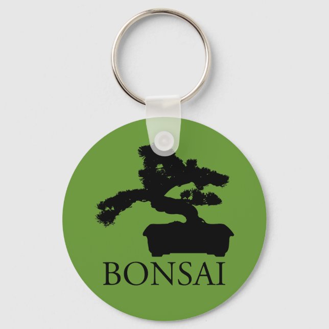 Bonsai Silhouette Nyckelring (Framsida)