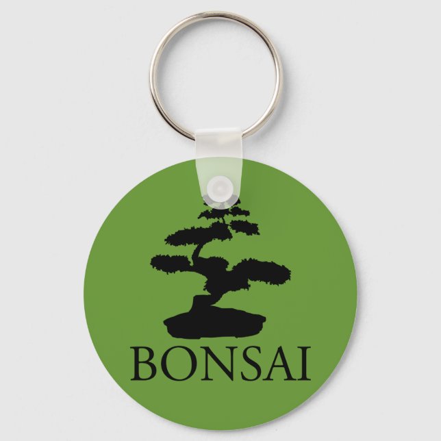 Bonsai Silhouette Nyckelring (Framsida)