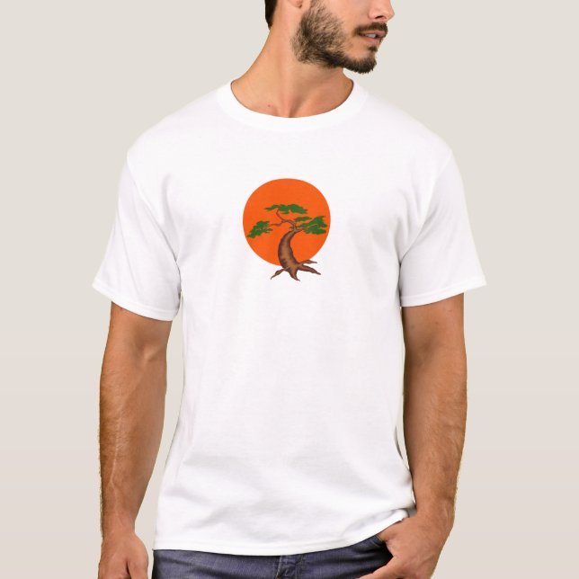 Bonsai Solnedgång T Shirt (Framsida)