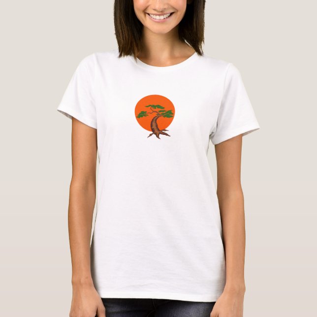 Bonsai Sunset T Shirt (Framsida)