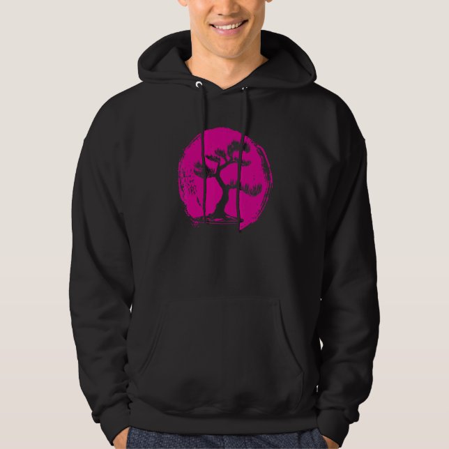  Bonsai Träd Aesthetic Japanska Bonsai Hoodie (Framsida)