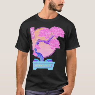 Bonsai Träd Aesthetic Vaporwave Retrowave Stil St T Shirt
