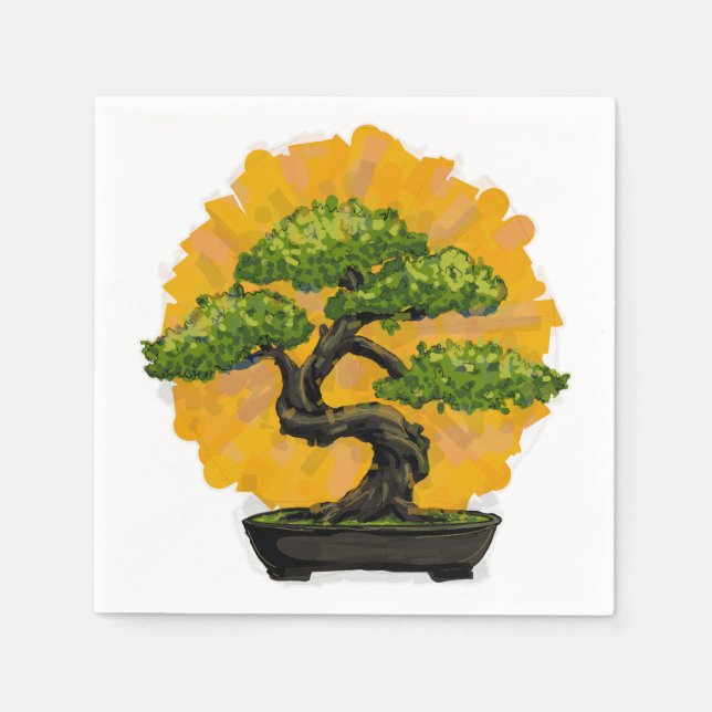 Bonsai Träd Älskare Pappersservett (Framsidan)