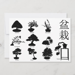Bonsai Träd Basic Stilar 10 Inbjudningar