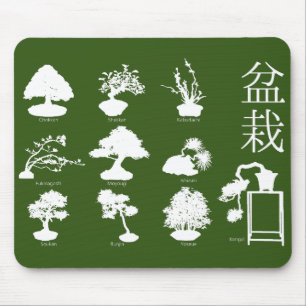 Bonsai Träd Basic Stilar 10 Musmatta