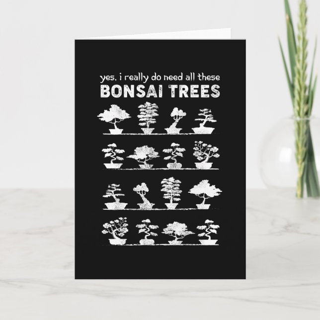 Bonsai Träd Care Penjing  Gift Kort (Framsida)