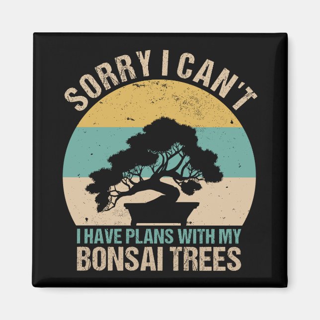 Bonsai Träd - Coola Inomhusanläggningar Älskare  Magnet (Framsidan)