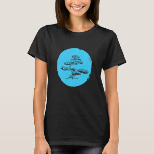Bonsai Träd Enso Circle T Shirt Japansk Zen Buddh