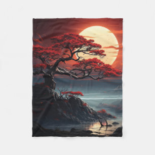 Bonsai Träd Fleecefilt
