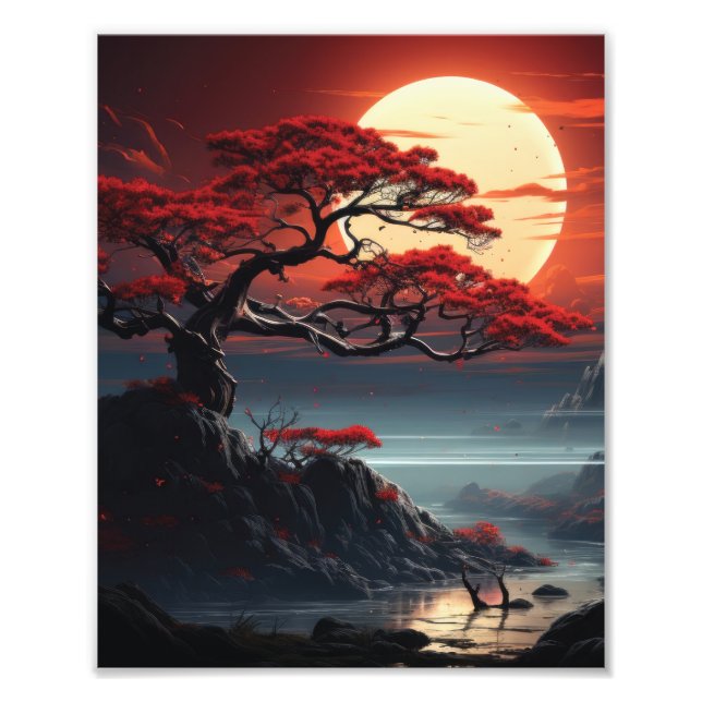 Bonsai Träd Fototryck (Framsidan)