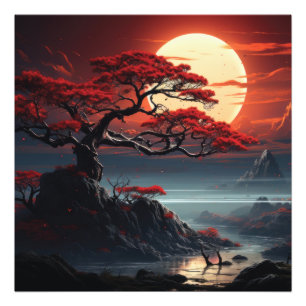 Bonsai Träd Fototryck