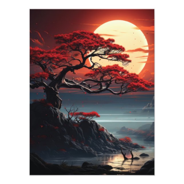Bonsai Träd Fototryck (Framsidan)