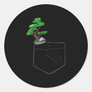 bonsai träd-gåva runt klistermärke