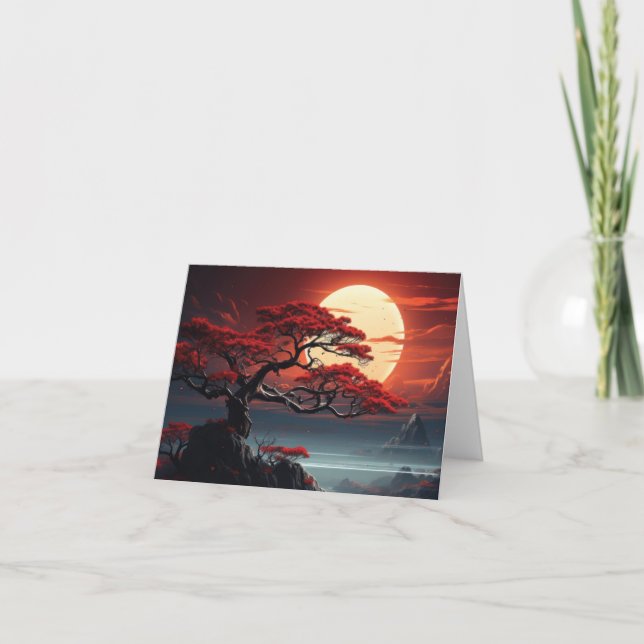 Bonsai Träd Helgkort (Framsida)