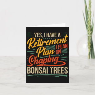 Bonsai Träd Hobby - pensionerade Bonsai Älskare Re Kort