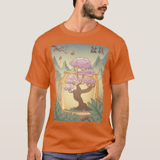 Bonsai Träd japansk Sakura Cherry Blommar Träd Ae T Shirt