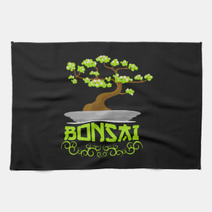 Bonsai Träd japanska kanji Kökshandduk