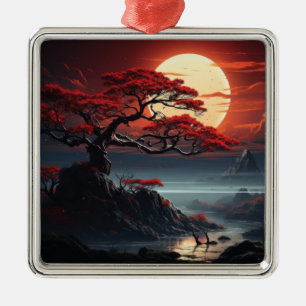 Bonsai Träd Julgransprydnad Metall