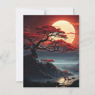 Bonsai Träd Julkort