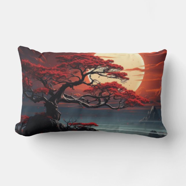 Bonsai Träd Lumbarkudde (Framsida)