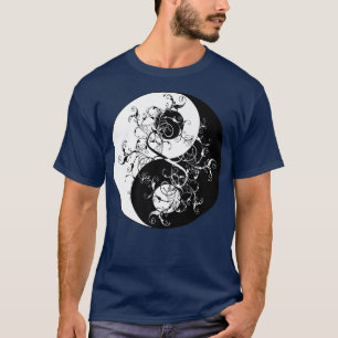 Bonsai Träd på japanska Yin Yang Symbol Buddhist Z T Shirt