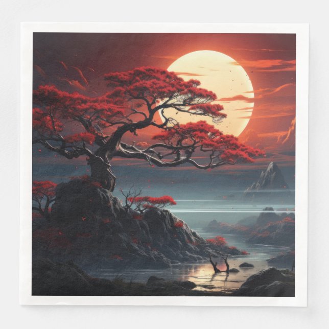 Bonsai Träd Pappersservett (Framsida)