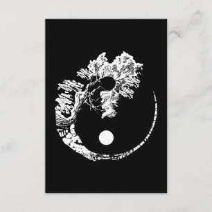Bonsai Träd Skriv ut Zen Spirit Yin Yang Japanska Tilläggskort