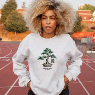 Bonsai-träd Sumi-e stil japansk kärlekskalligrafi T Shirt