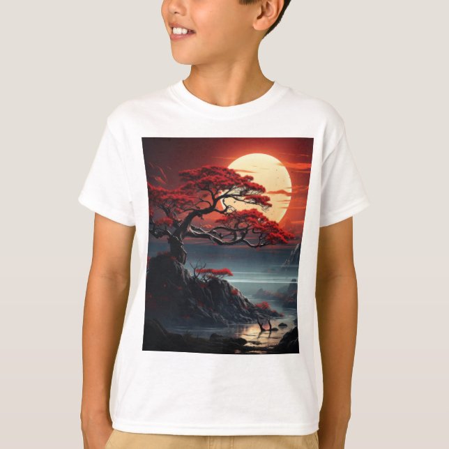 Bonsai Träd T Shirt (Framsida)