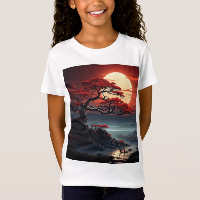 Bonsai Träd T Shirt (Framsida)