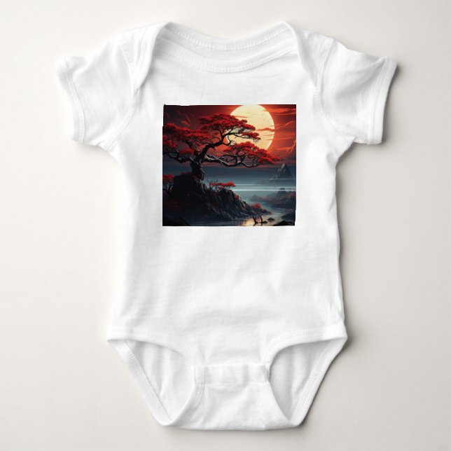 Bonsai Träd T Shirt (Framsida)