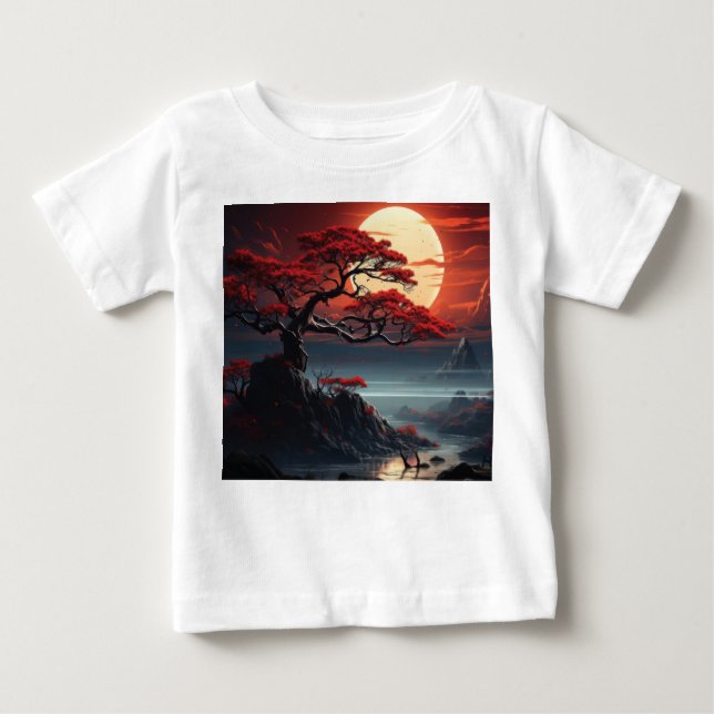 Bonsai Träd T Shirt (Framsida)