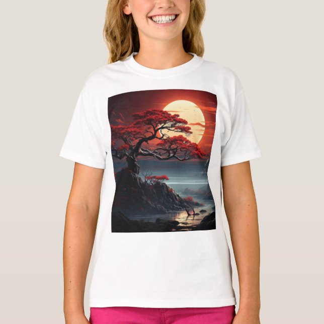 Bonsai Träd T Shirt (Framsida)