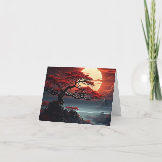 Bonsai Träd Tack Kort (Framsida)
