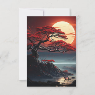 Bonsai Träd Tack Kort