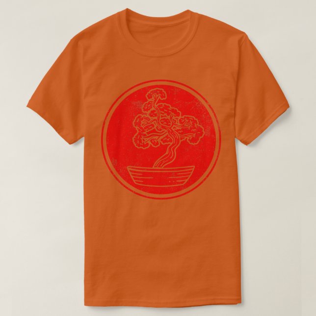 Bonsai Träd Vintage T Shirt (Design framsida)